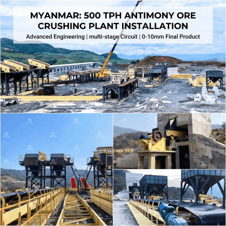 MYANMAR: 500 TPH ANTIMONY ORE CRUSHING PLANT INSTALLATION